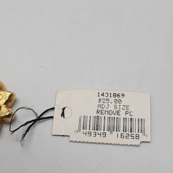 SAL Gold Tone Floral Pendant With Swarovski Full Lead Crystal By Savvy - Picture 4 of 5